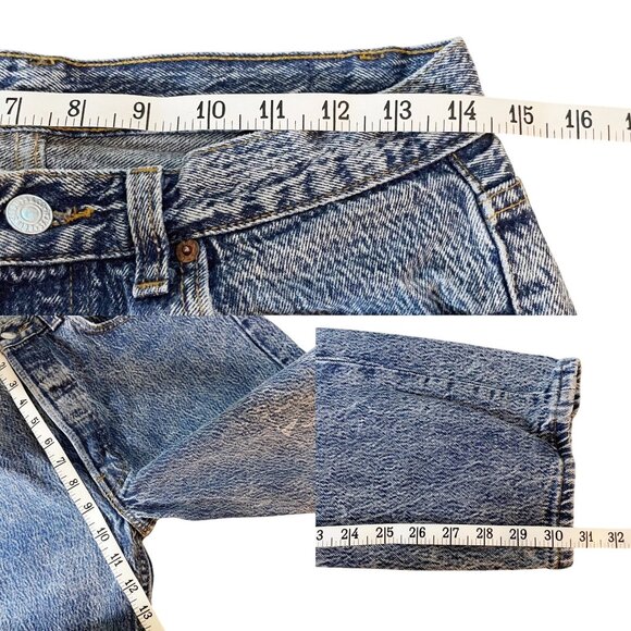 Vtg Grail 80’s Levi’s Men’s 32x32 Blue Acid Wash Button Fly Straight Leg Jeans - Picture 7 of 8